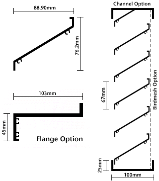 Model EXH Dimensions