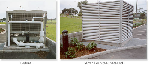 Before and After Louvres Installed
